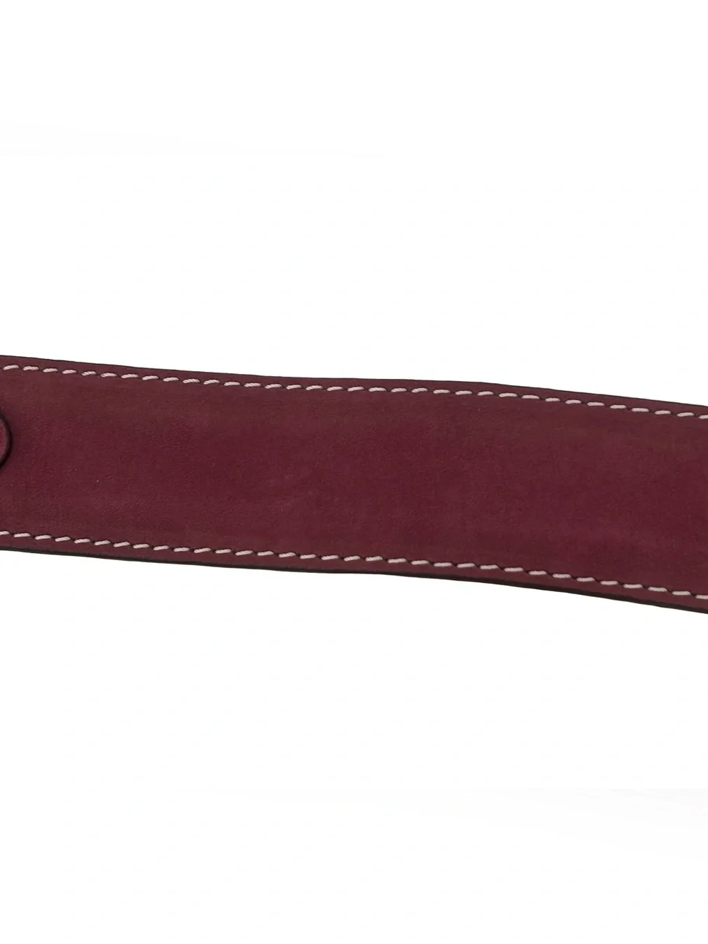 Links & Kings Italian Nubuck Leather Golf Belt Burgundy Handcrafted 50 XL XXL 46